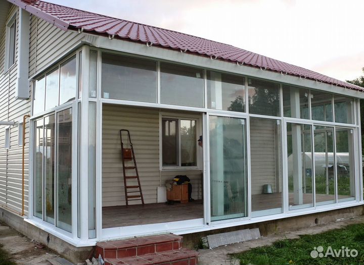 Остекление терассы раздвижное