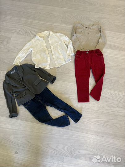 Вещи пакетом на девочку 92 98 104 zara, hm