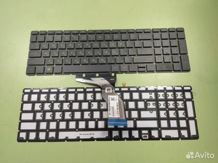 Клавиатура HP Pavilion Gaming 15-dk зелёная