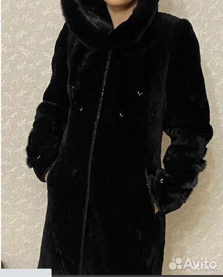 Шуба мутон новая р 42