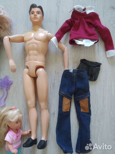 Кукла барби беременная + семья