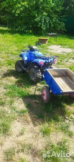 Детский квадроцикл 110 куб с прицепом