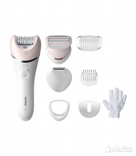 Эпилятор Philips BRE721/00, белый, розовый