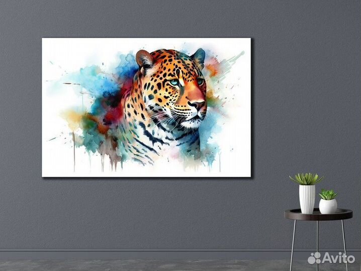 Картина маслом на холсте леопард Освежите видение