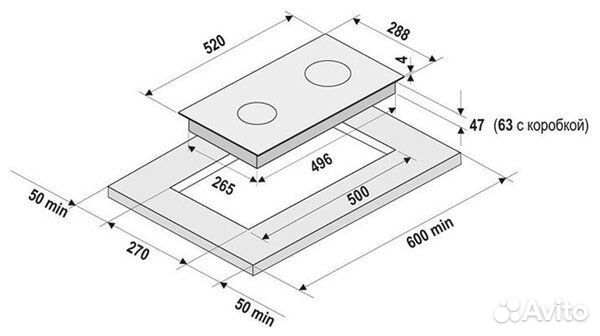 Варочная панель электрическая 2 конфорки