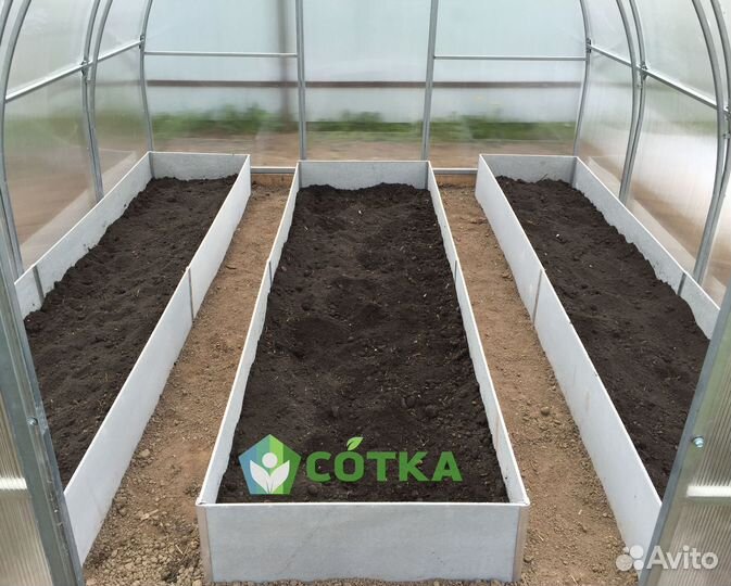 Грядки из плоского шифера