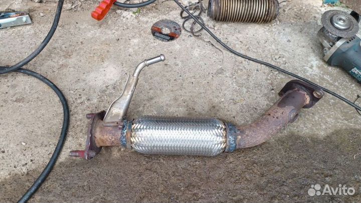 Ремонт гофры глушителя Пежо