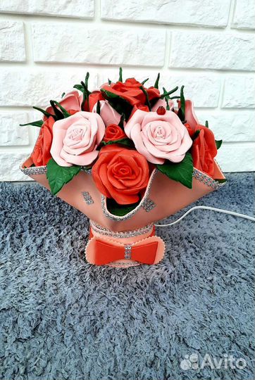 Светильник роза из изолона