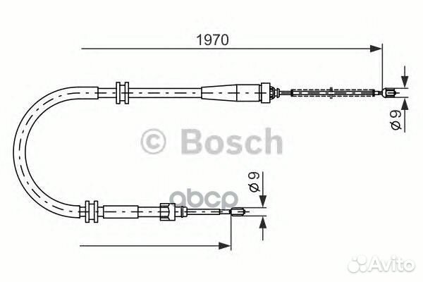 Трос ручного тормоза L renault Kangoo/ Grand