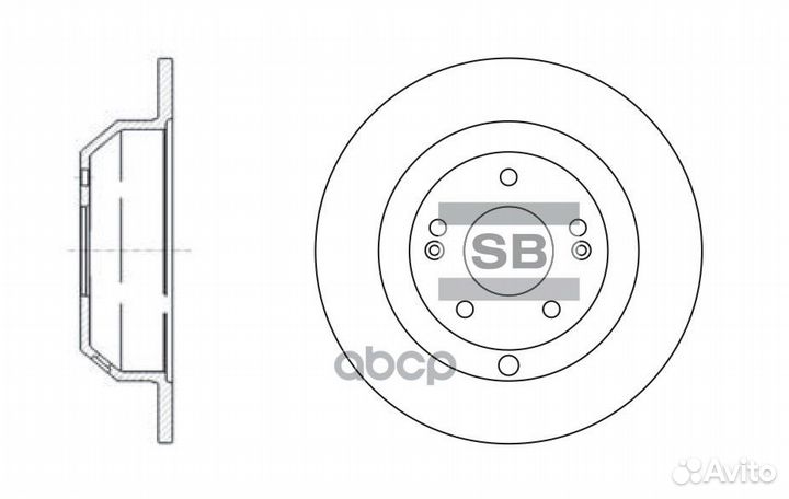 Диск тормозной задний hyundai santa FE 10- R sd