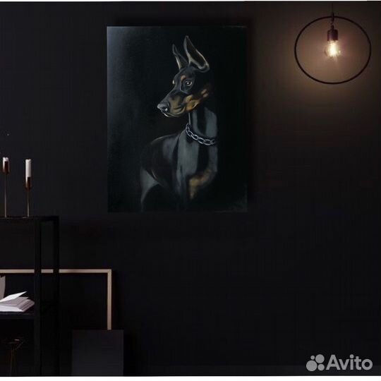 Картина «Доберман»