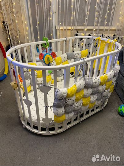 Детская кровать трансформер с балдахином