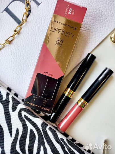 Max Factor помада жидкая + блеск 070 тон