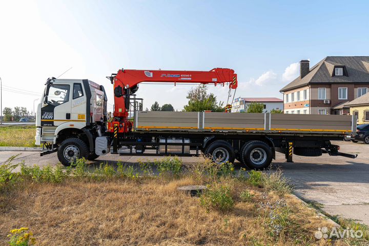 Бортовой грузовик FAW 3250 с КМУ Kanglim, 2024