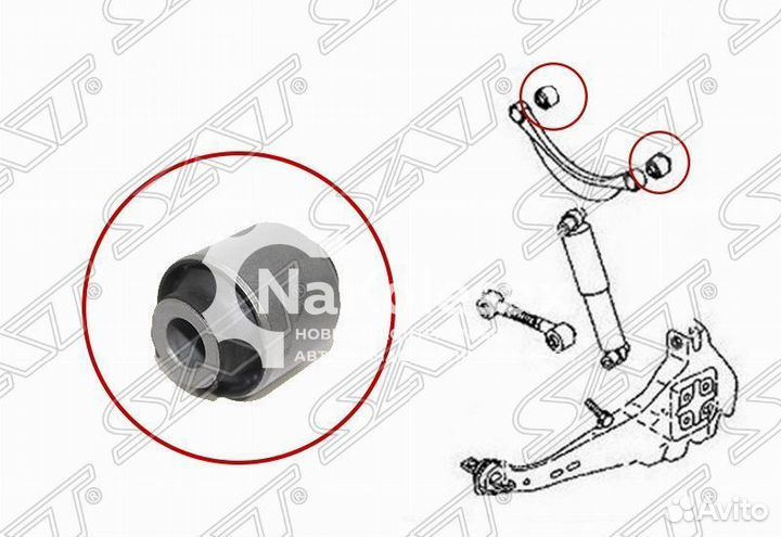Сайлентблок заднего верхнего поперечного рычага ma