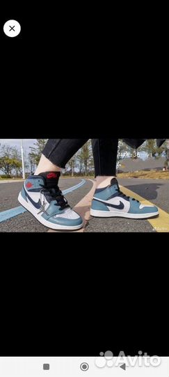 Кроссовки Nike air Jordan 1, кожа, р.36-41