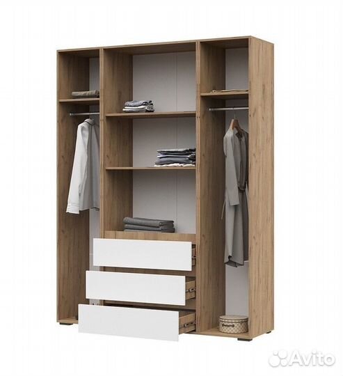 Шкаф для одежды Крафт/Белый