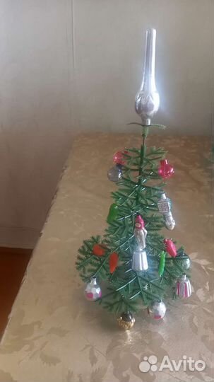 Елка искусственная бу СССР с игрушками