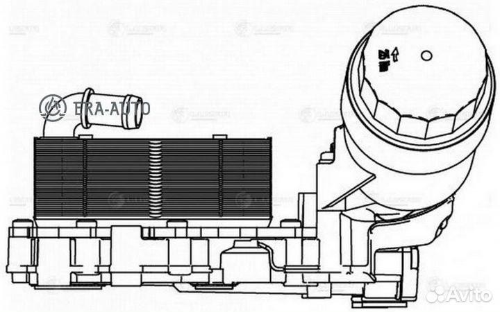 Luzar LOC 1509 Радиатор масл. в сборе (теплообменник)