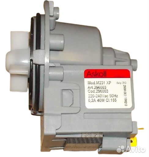Насос Askoll 40W на винтах, клеммы раздельно сзади