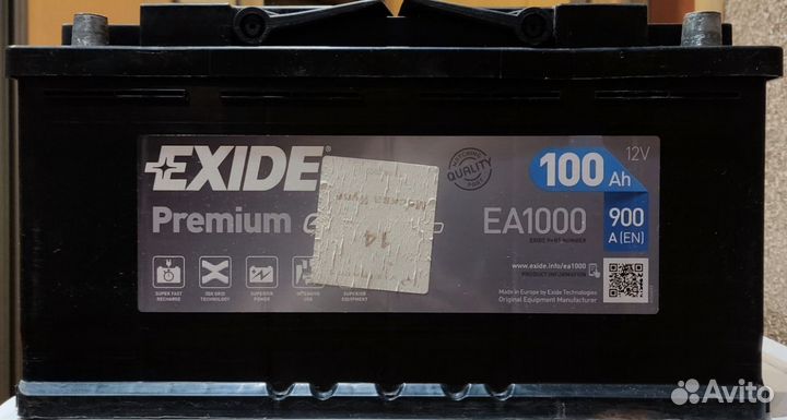 Аккумулятор exide premium ea1000