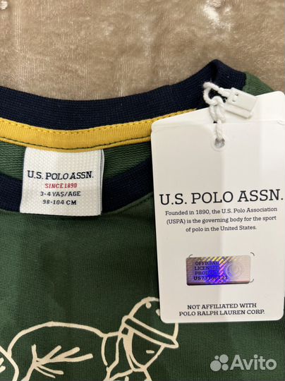 Новый свитшот us polo для мальчика размер 98-104