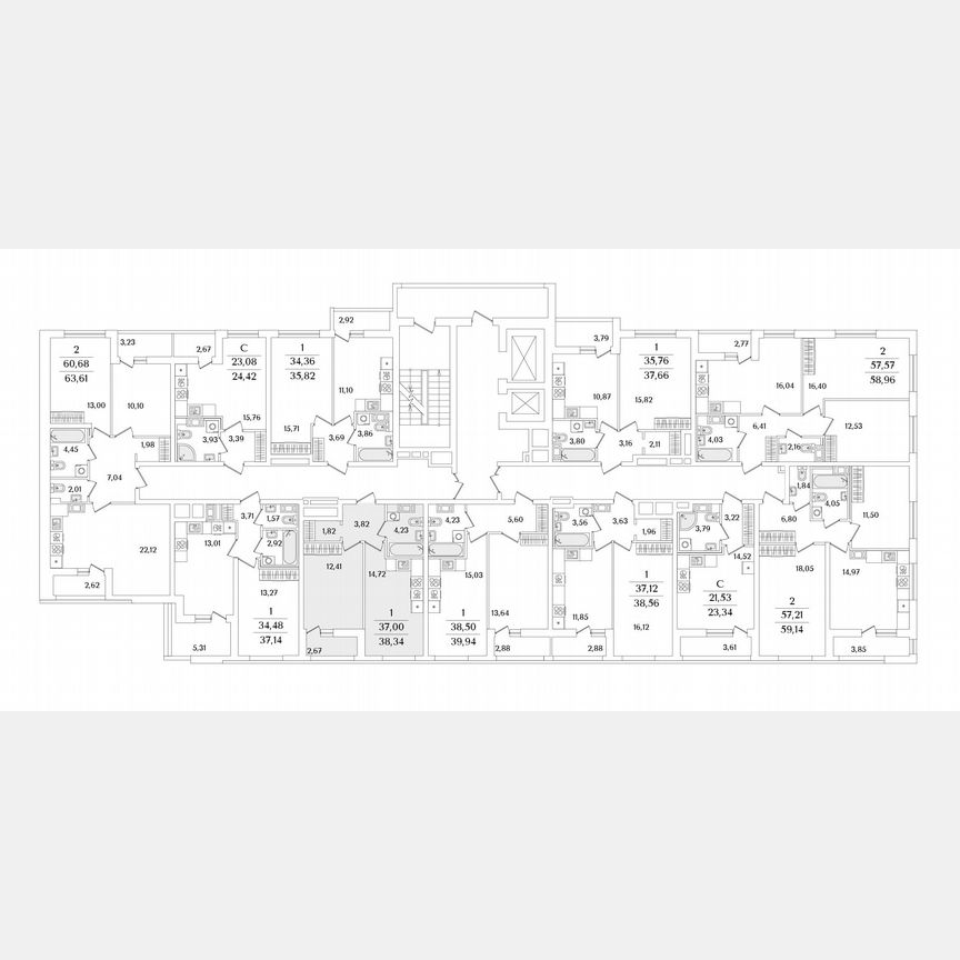 1-к. квартира, 38,3 м², 4/17 эт.
