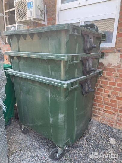 Контейнер для мусора пластиковый 1,1 м3