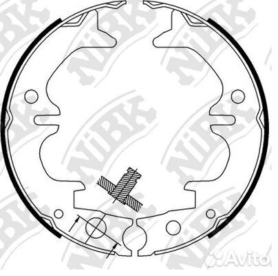 Колодки барабанные NiBK FN0633 FN0633 NiBK