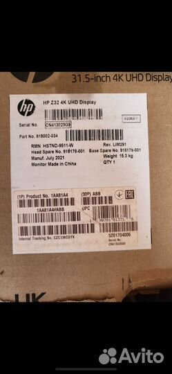 Монитор HP Z32 4K