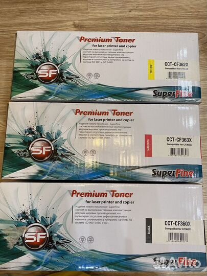 Superfine цветные картриджи CCT-CF362X, CCT-CT363X