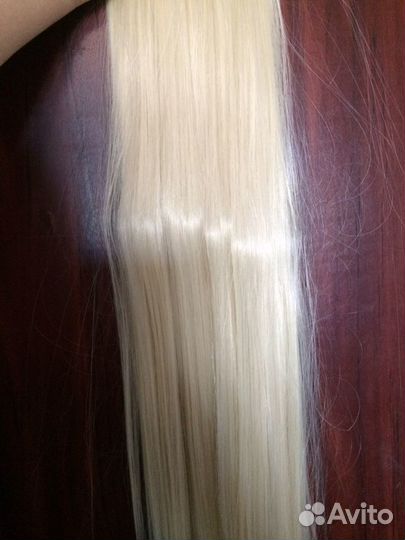 Волосы на заколках протеиновые 50 см комплект