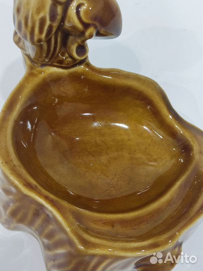 Пепельница керамическая ворона, птица СССР