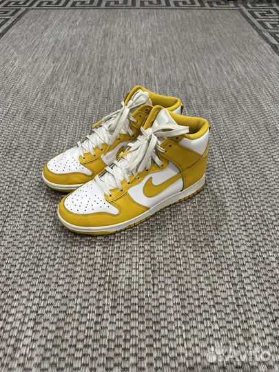 Кеды Nike Dunk High White/Dark Sulfur-White