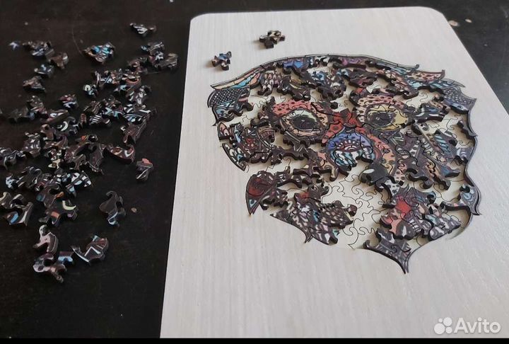 Деревянный арт- пазл Собака