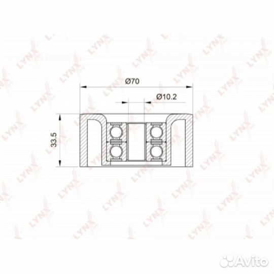 Lynxauto PB-5013 Ролик обводной навесного оборудов