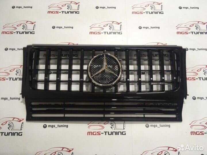 Решетка Мерседес G-Class GT Черная Хром звезда AMG