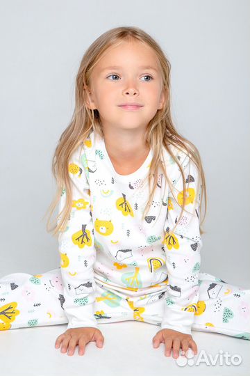 Пижама для девочки Crockid К 1552 домик в ле (98)