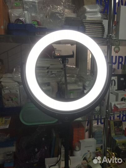 Кольцевая селфи LED лампа Earldom ZP-06 со стойкой
