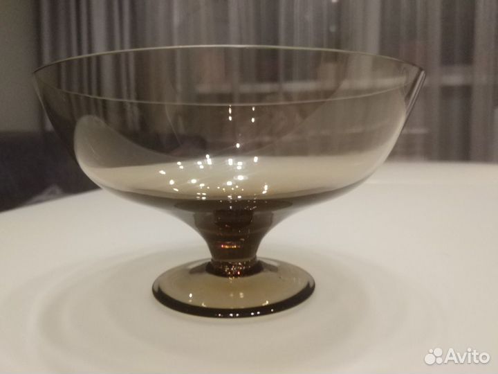 Конфетница, дымчатый опал, конец 60х, винтаж СССР