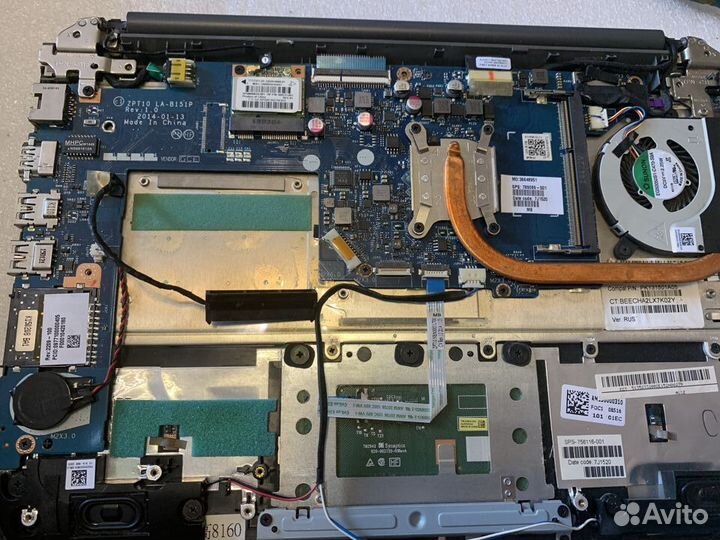 Материнская плата для HP x360 LA-B151P зависает