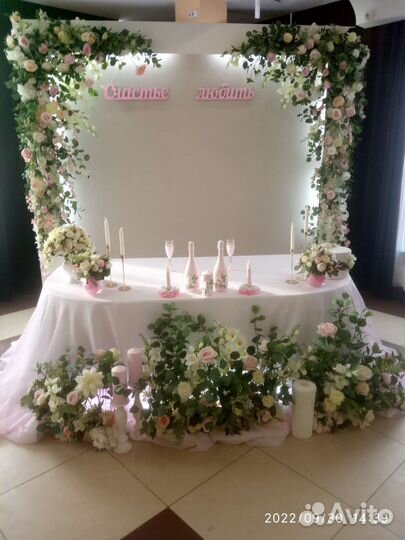 Оформление зала для свадьбы