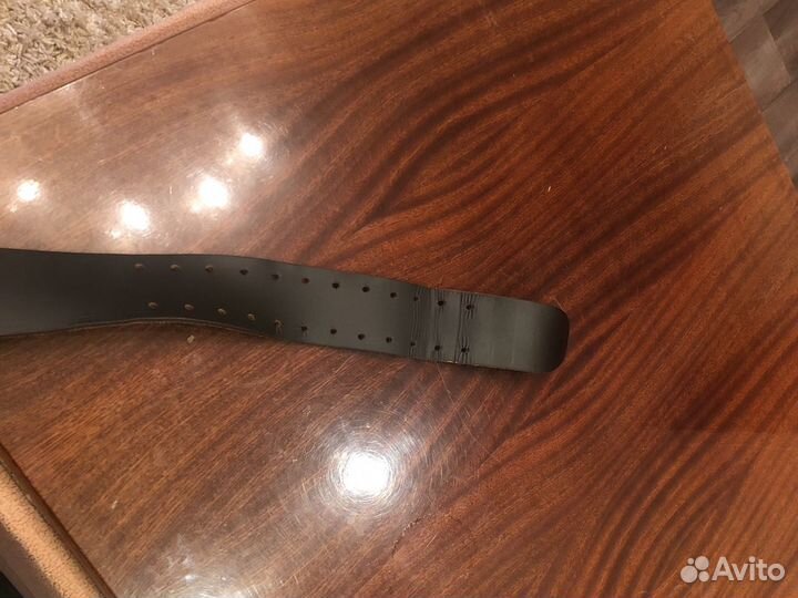 Кожаный армейский ремень