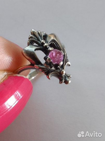 Серебро СССР, 925,кольца,корунды