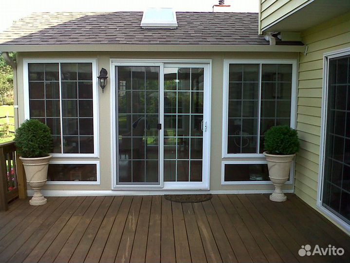 Остекление веранд беседок террас