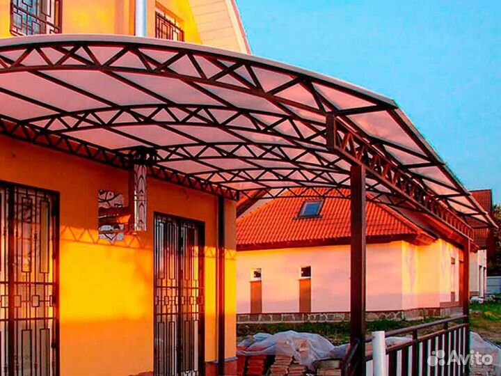 Навес профлист / профнастил / поликарбонат