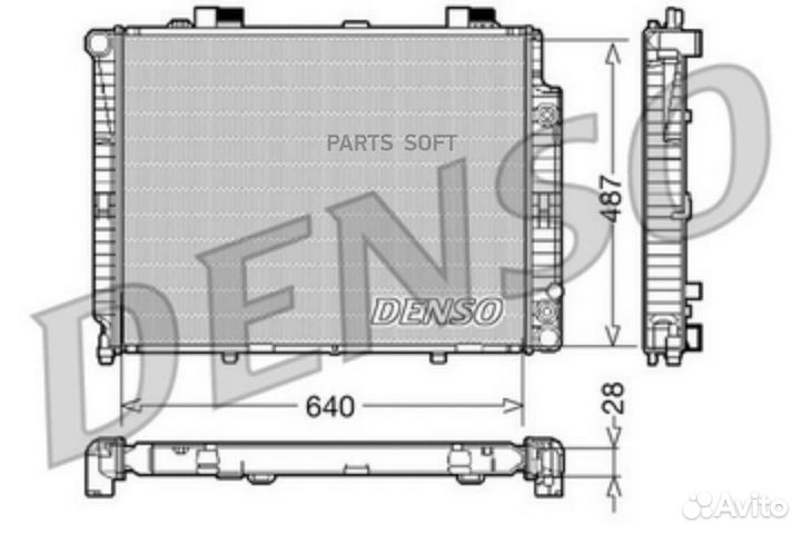 Радиатор 640x487 mercedes E-class W210/S210 200/20