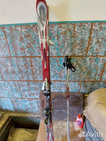 Лыжи горные и палки