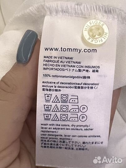 Поло Tommy Hilfiger мужское белое