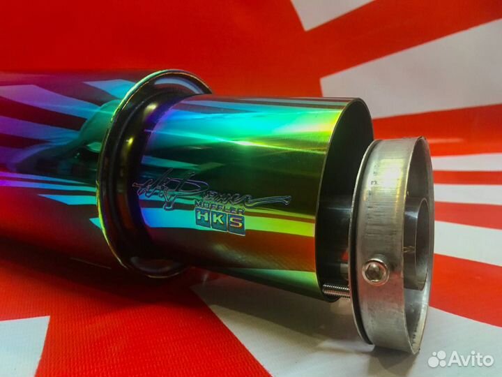 Глушитель HKS Hi-Power 480мм 51/89+флейта